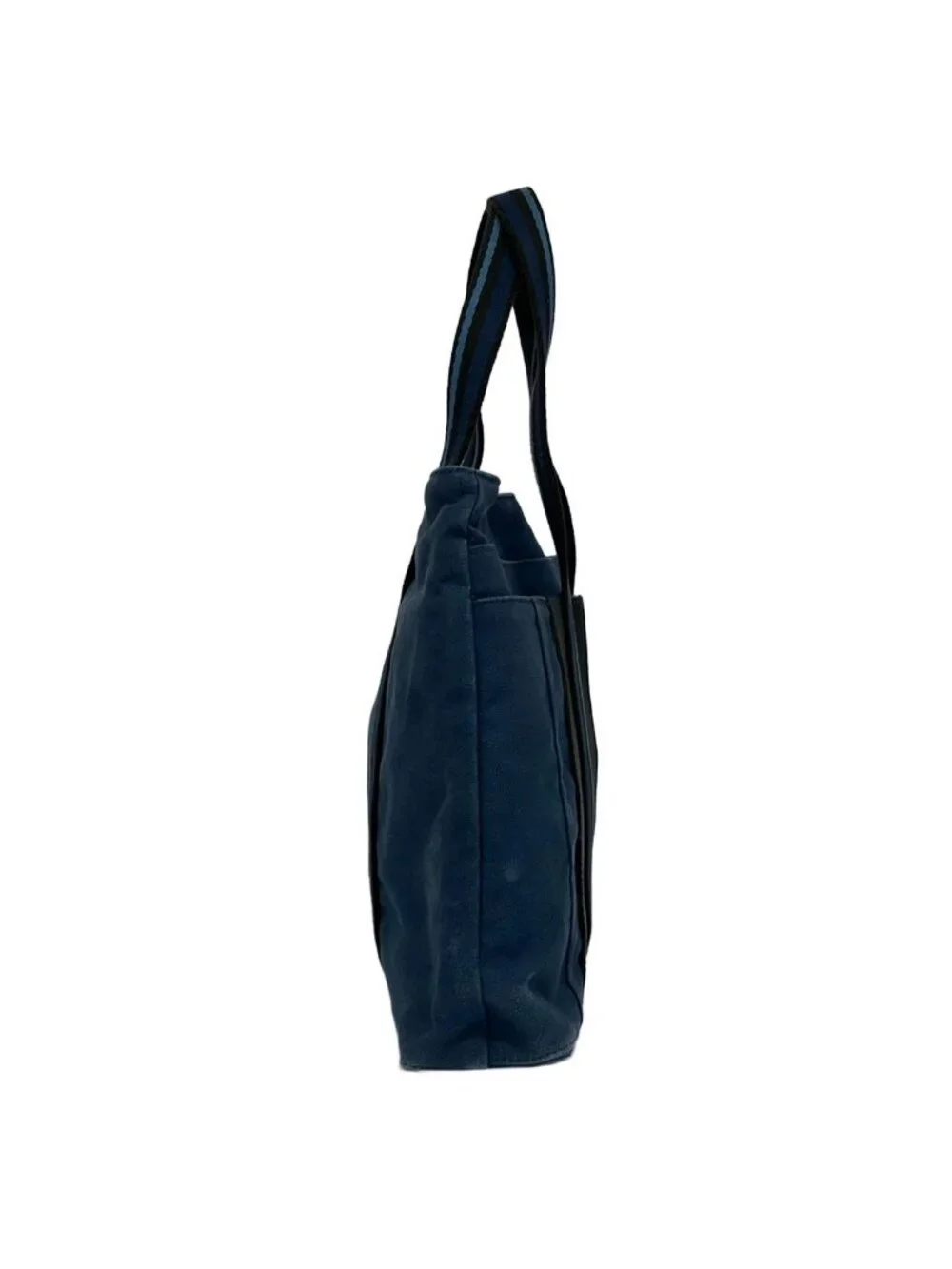 Hermes Tote Troca Horizontal MM Blue Navy Black Leather